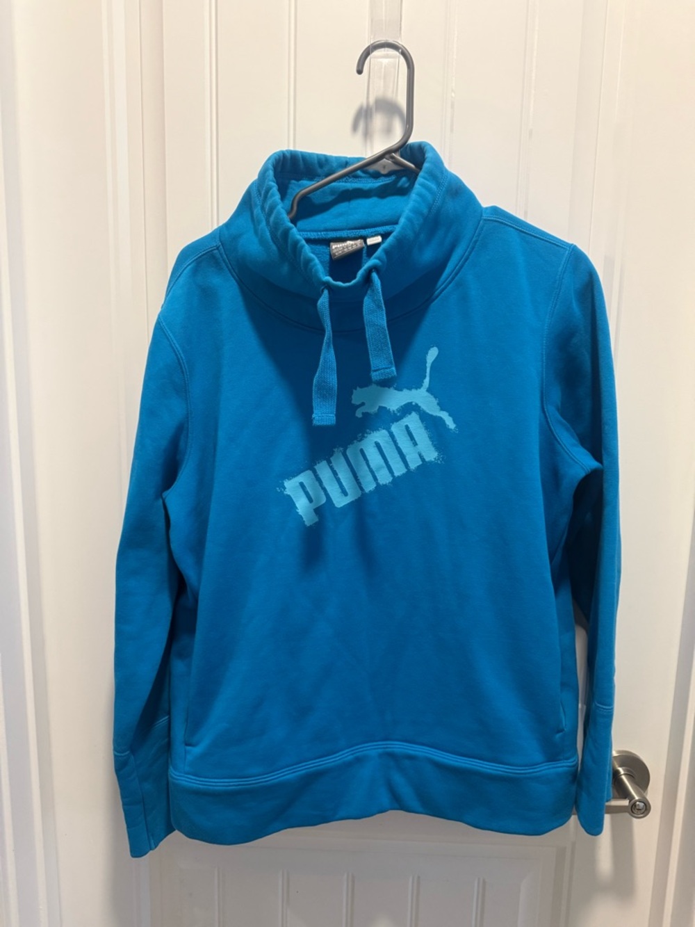 Puma Men's Bright Teal Funnel Neck Sweatshirt XL